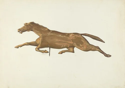 Running Horse Weather Vane by Alfred Denghausen, index of american design, 1937