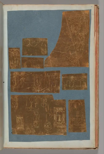 Page from a Scrapbook containing Drawings and Several Prints of Architecture, Interiors, Furniture and Other Objects by Charles Percier, book, 1795-1805