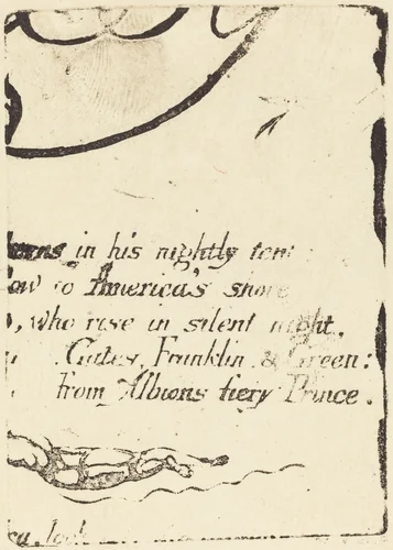 Restrike from fragment of cancelled plate for "A Prophecy" by William Blake, print, 1793