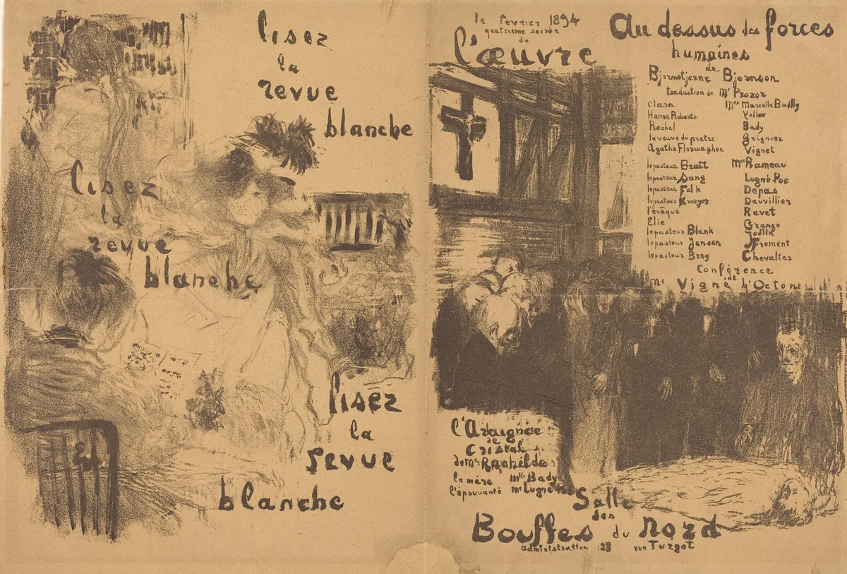 Au dessus des forces humaines; L'Araignée de cristal by Edouard Vuillard, print, 1894