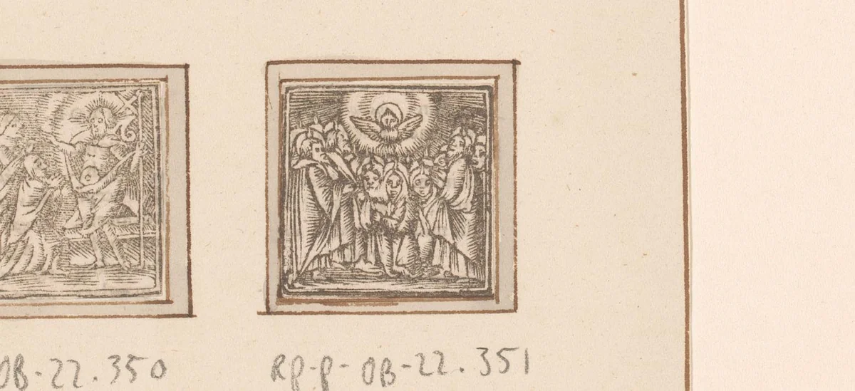Pinksteren by anonymous, print, 1590