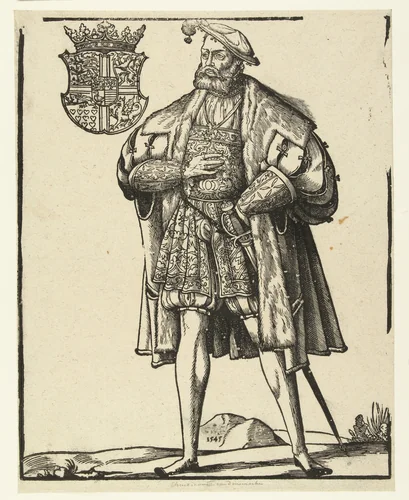 Portret van Christiaan III van Denemarken by Unknown, print, 1545