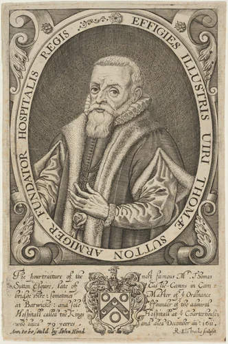 Thomas Sutton, Founder of the Charterhouse by Renold Elstrack, print, 1571-1625