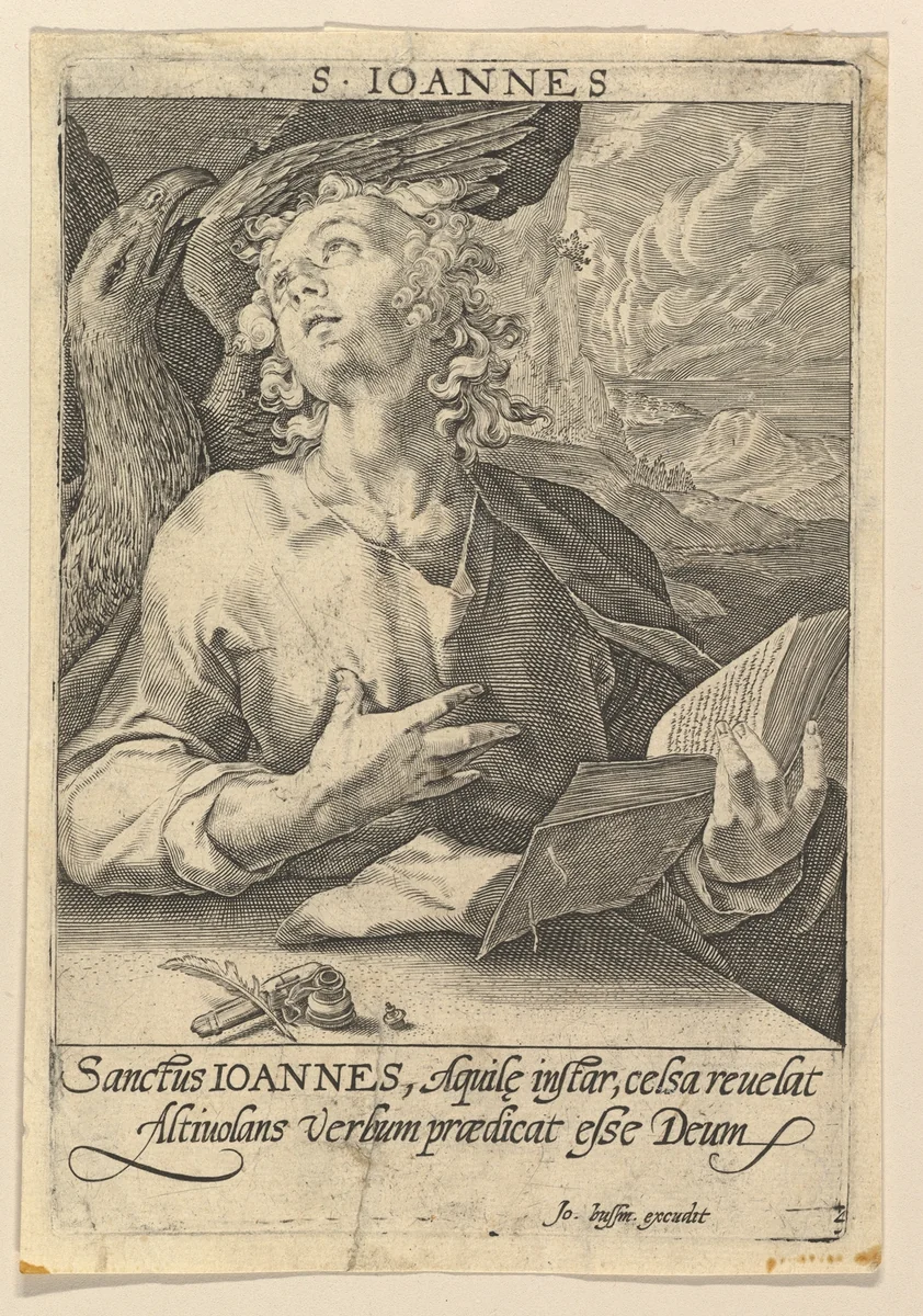 Saint John, from Christ and the Apostles by anonymous, print, 1585-1595
