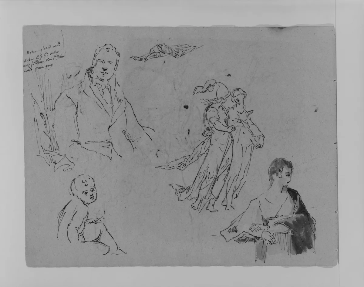 (From Sketchbook) by Thomas Sully, artwork, 1810-1820
