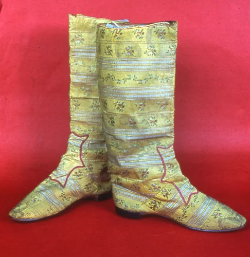 Pair of Boots (Theatrical) by France, textile, 1870-1879