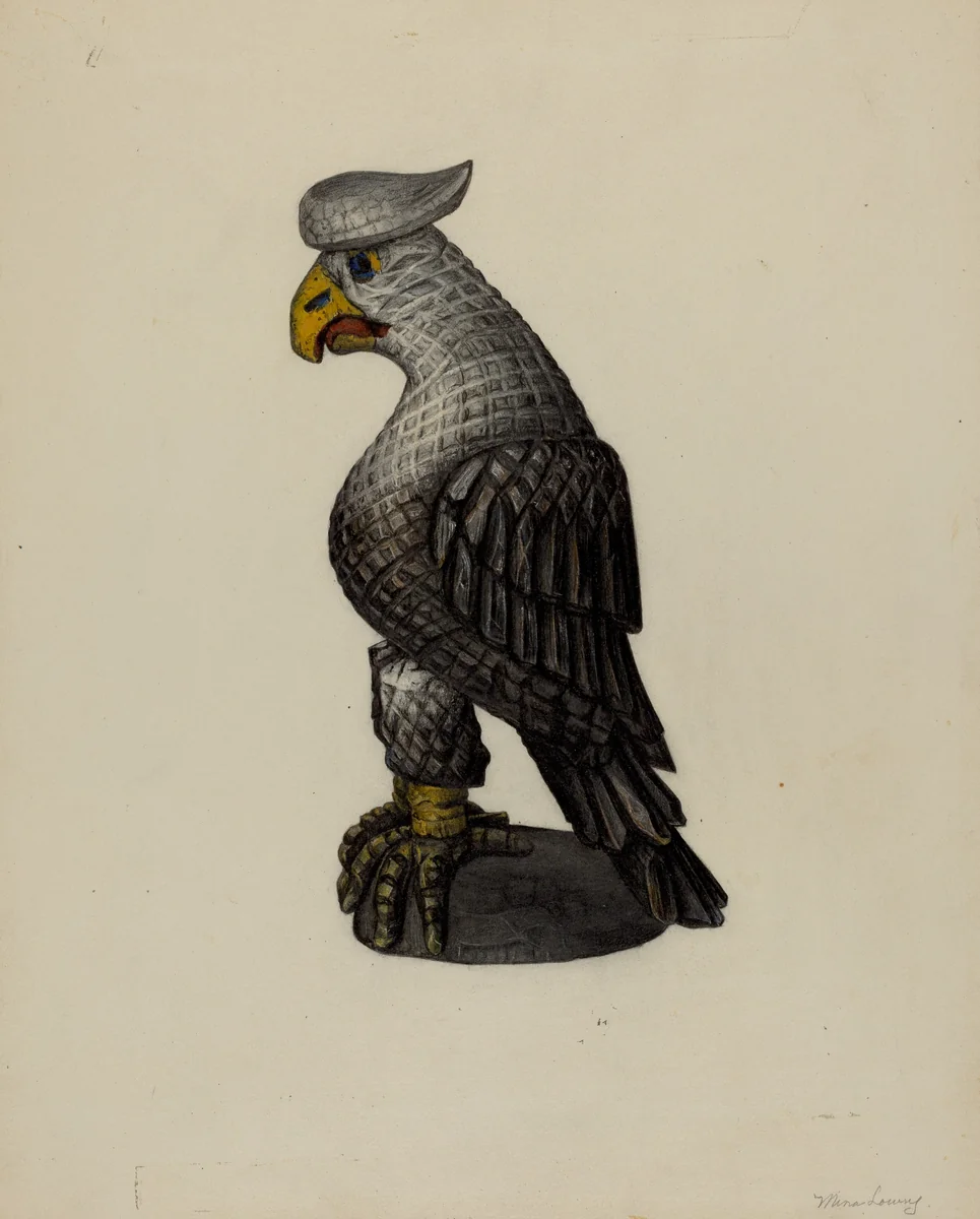 Pa. German Eagle by Mina Lowry, index of american design, 1940