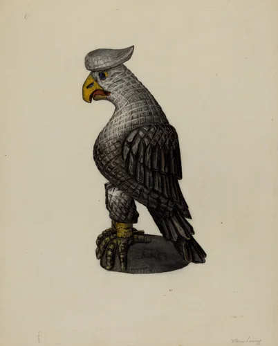 Pa. German Eagle by Mina Lowry, index of american design, 1940