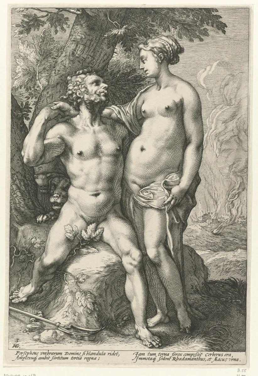 Pluto en Proserpina by Unknown, print, 1575-1607