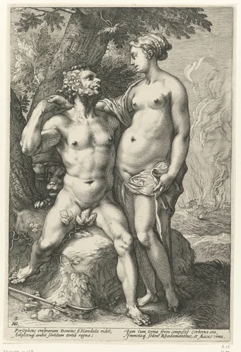 Pluto en Proserpina by Unknown, print, 1575-1607