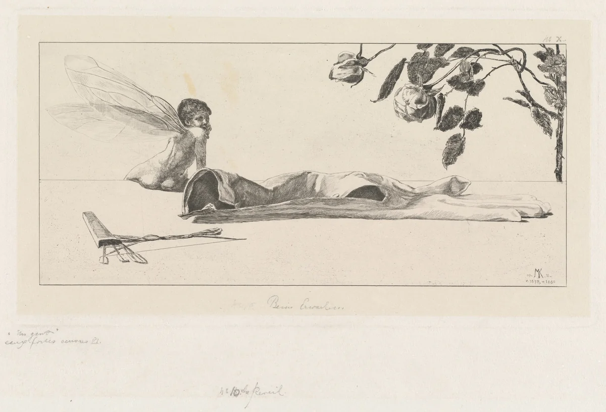 Cupid (Amor) by Max Klinger, portfolio, 1878-1880