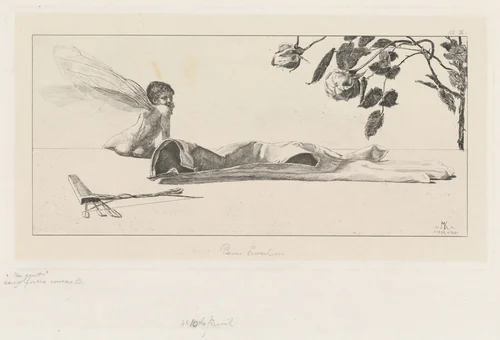 Cupid (Amor) by Max Klinger, portfolio, 1878-1880