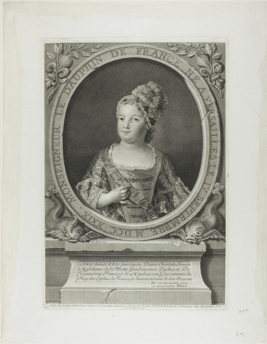 Monseigneur the Dauphin of France by Jean Daullé, print, 1730-1733