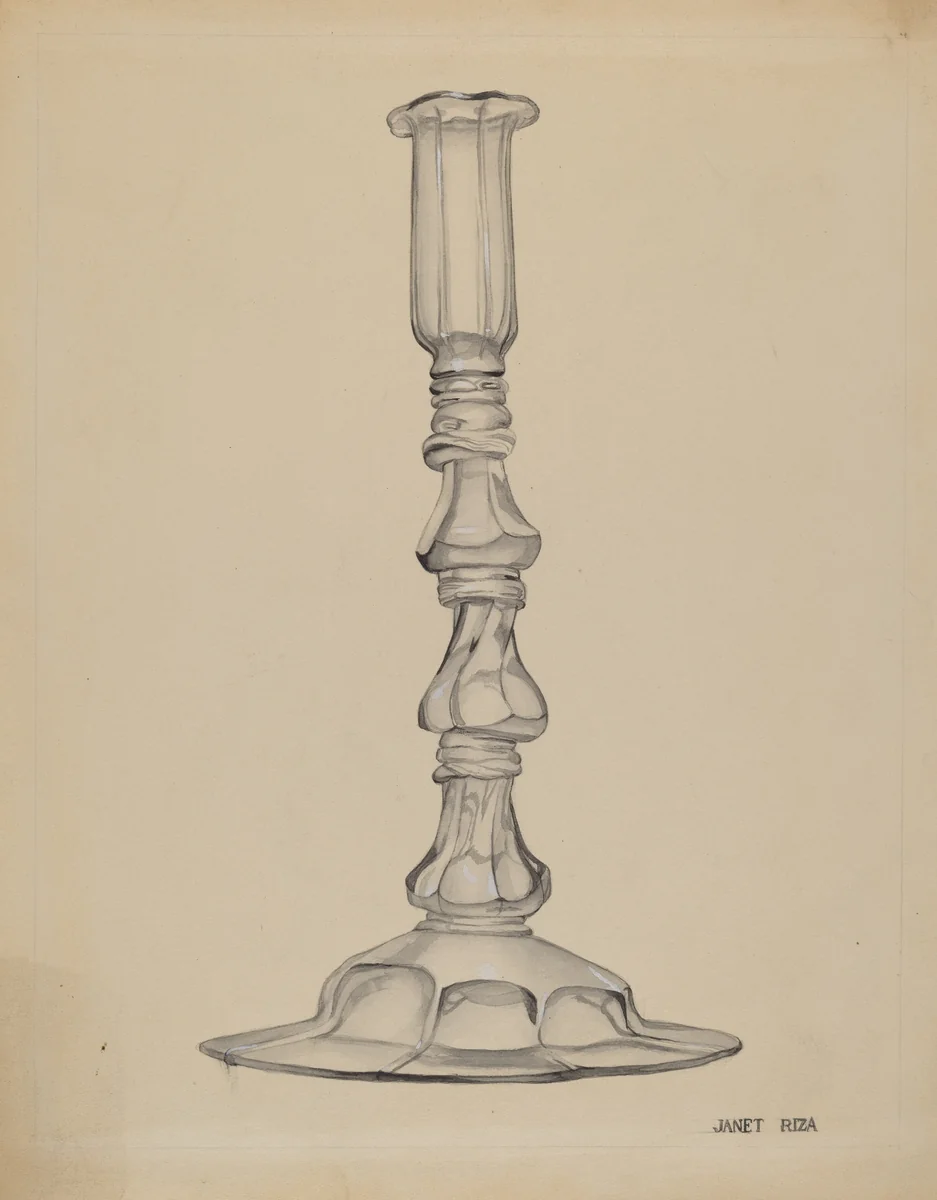 Candlestick by Janet Riza, index of american design, 1937