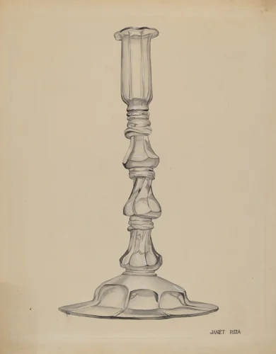 Candlestick by Janet Riza, index of american design, 1937