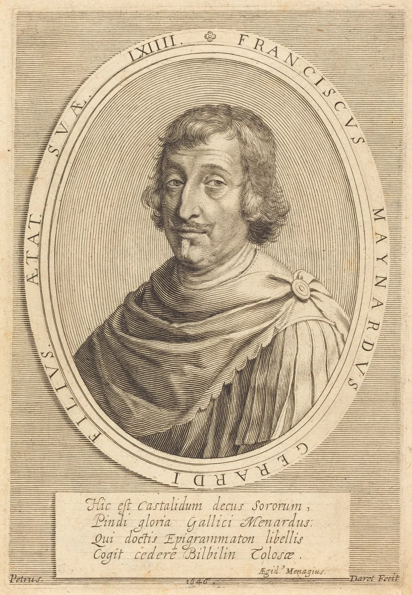 Francois Maynard by Pierre Daret de Cazeneuve, print, 1646