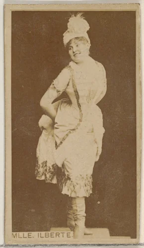 Mlle. Ilberte, from the Actors and Actresses series (N45, Type 8) for Virginia Brights Cigarettes by Allen & Ginter, photograph, 1885-1891