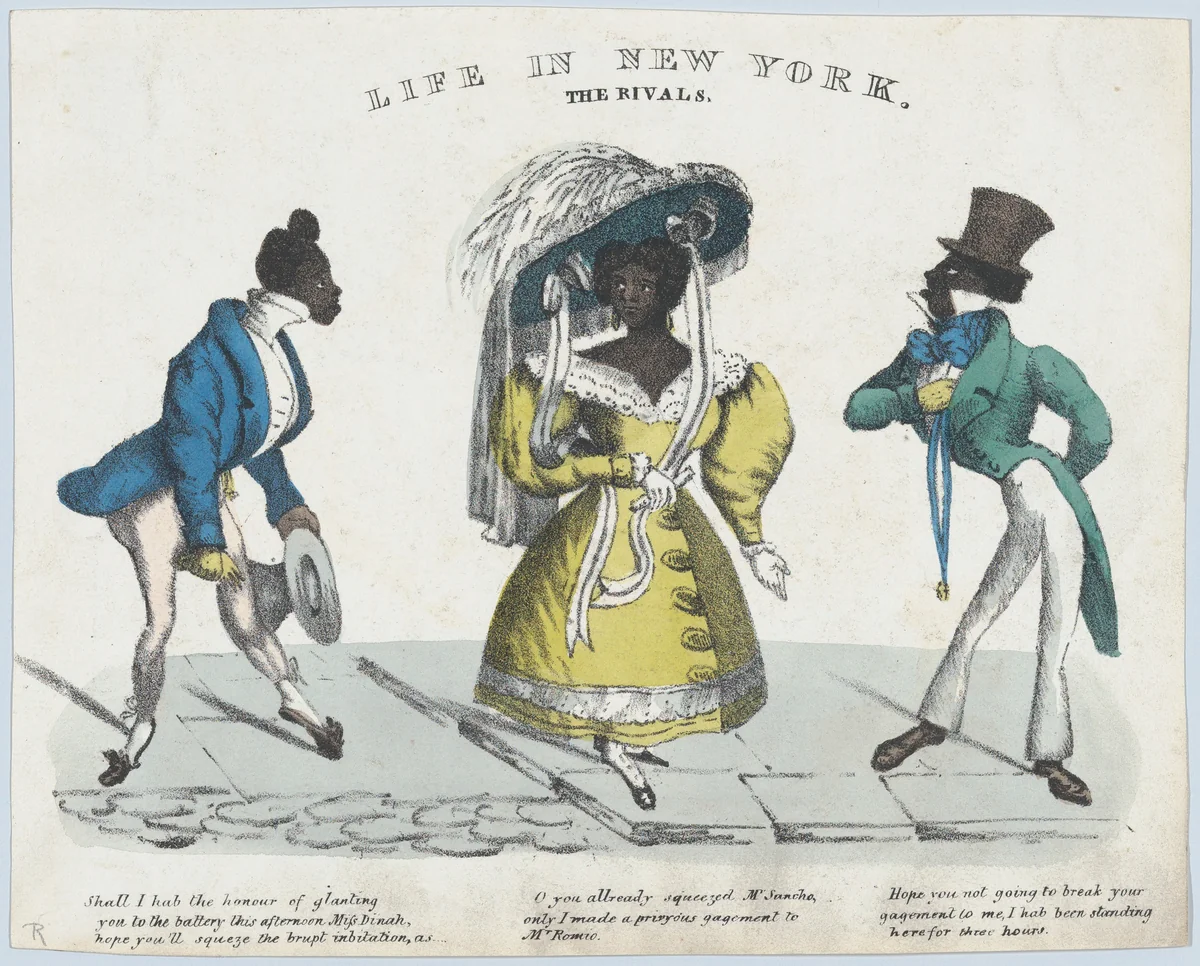Life in New York. The Rivals by W. Harrison Isaacs, print, 1826-1836