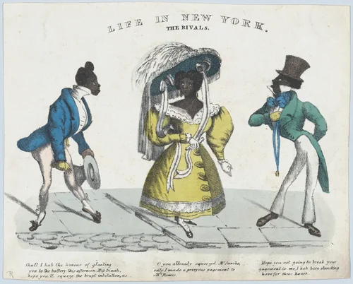 Life in New York. The Rivals by W. Harrison Isaacs, print, 1826-1836