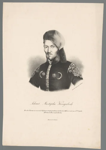 Portret van Achmet Mustapha Karragabode by anonymous, print, 1829-1850