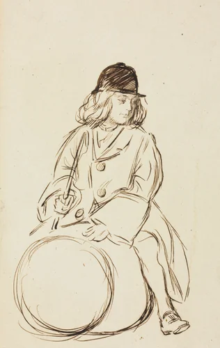 Portrait of Little Corbauld by Charles Samuel Keene, drawing, 1842-1891