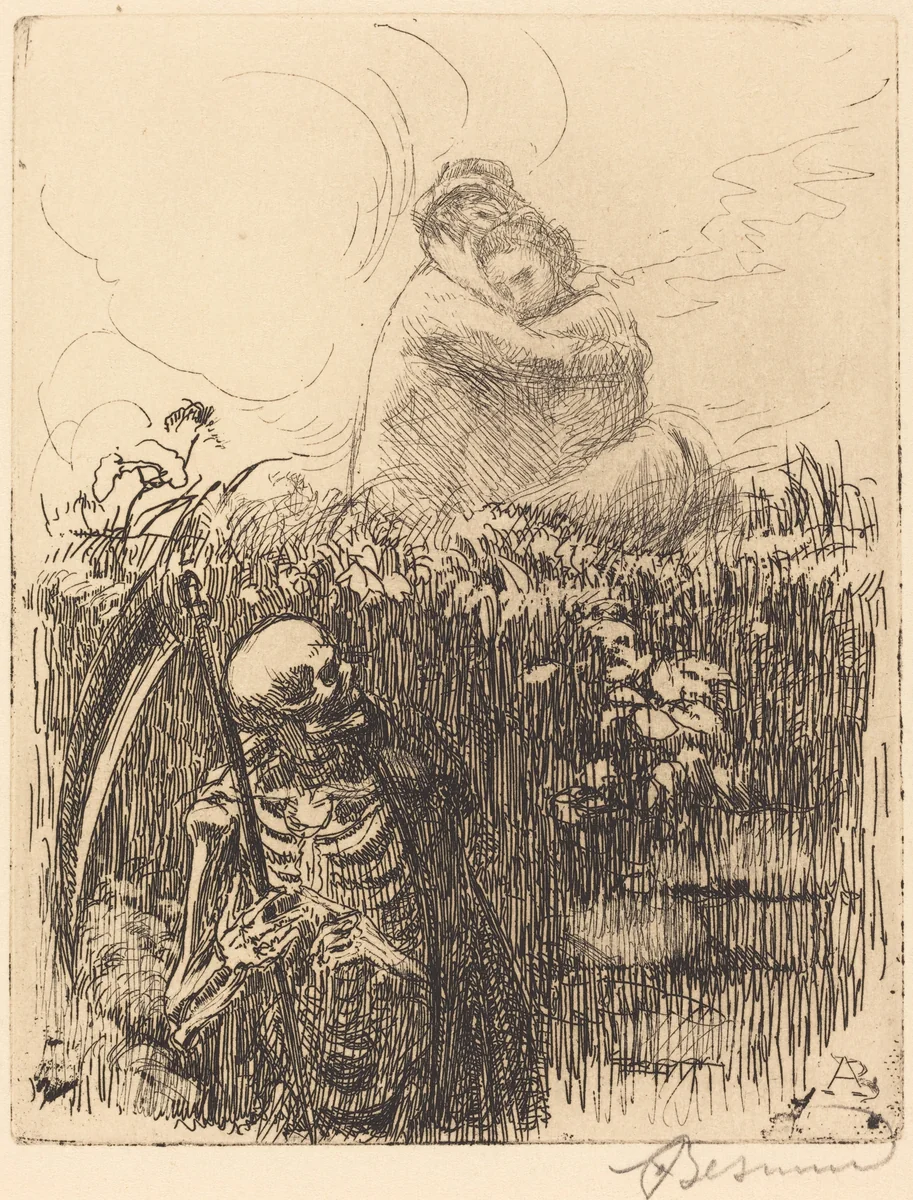 On the Lookout (Aux aguets) by Albert Besnard, print, 1900