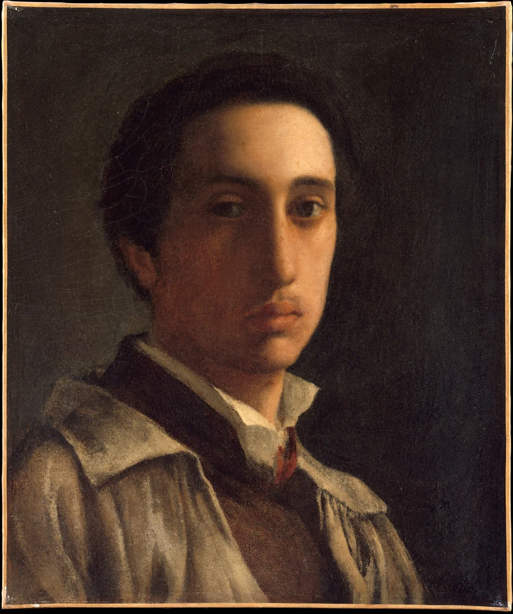 Self-Portrait by Edgar Degas, drawing, 1855-1856