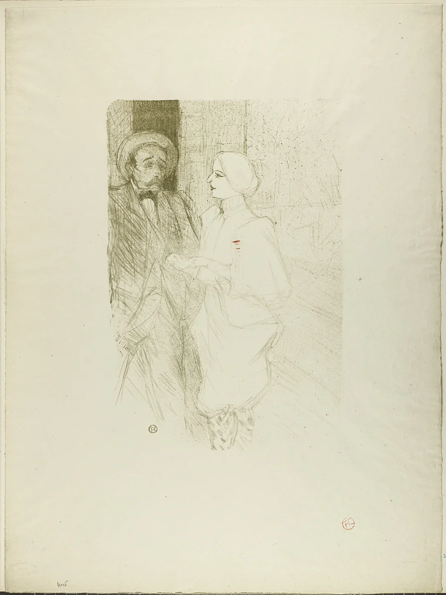 Yahne and Mayer, in L'Age Difficile by Henri de Toulouse-Lautrec, print, 1895