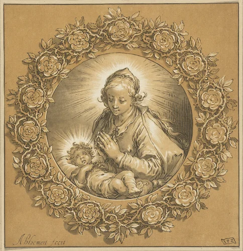 Maria met Christuskind by Cornelis Ploos van Amstel, print, 1769