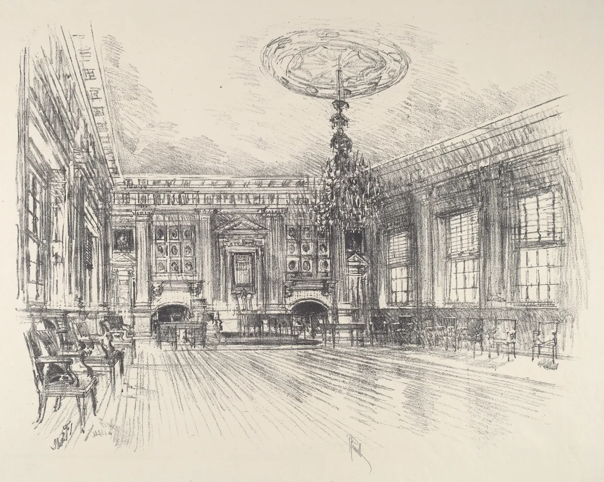 Signers' Room, Independence Hall by Joseph Pennell, print, 1912