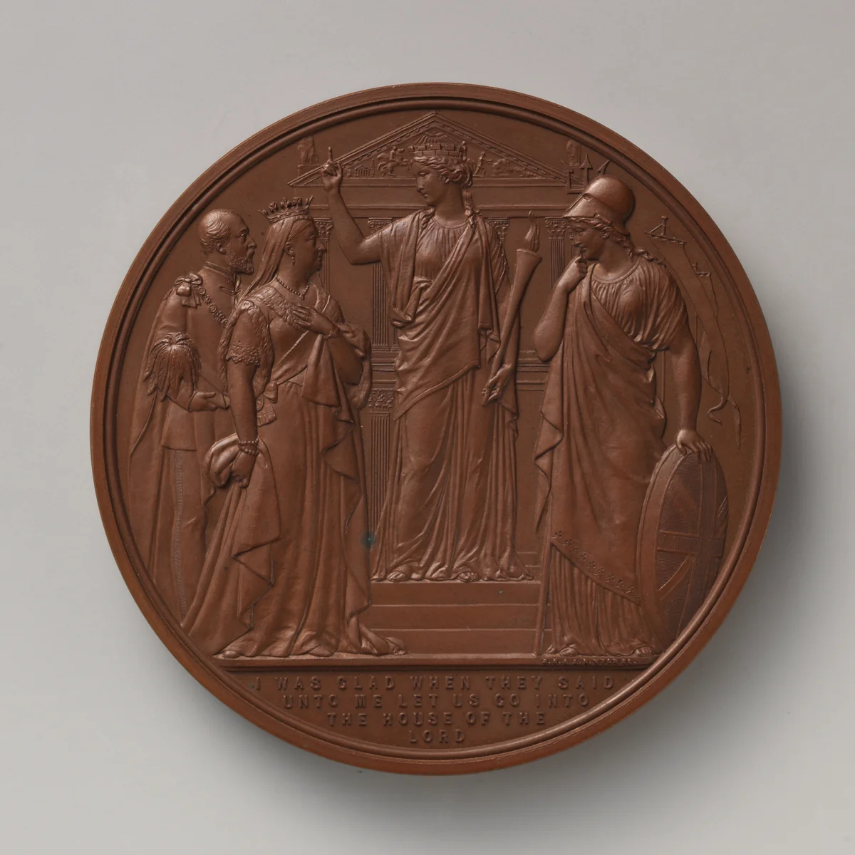 Thanksgiving Service at St. Paul's for the Recovery of the Prince of Wales from Typhoid Fever, February 27, 1872 by Alfred Benjamin Wyon, metalwork, 1872