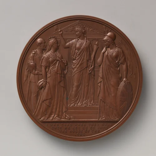 Thanksgiving Service at St. Paul's for the Recovery of the Prince of Wales from Typhoid Fever, February 27, 1872 by Alfred Benjamin Wyon, metalwork, 1872