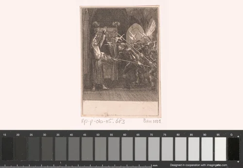 Arrest en dood van Wallenstein by Daniel Nikolaus Chodowiecki, print, 1799