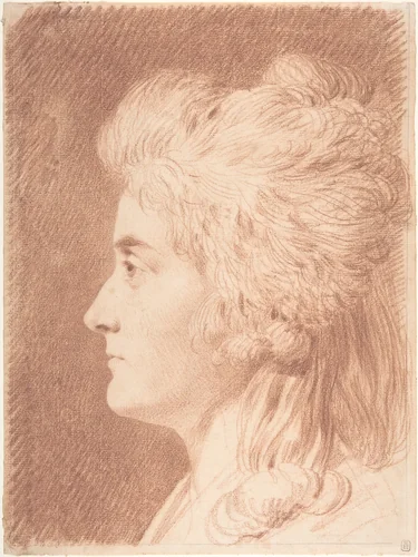 Profile Portrait of Miss Wieling by Johann Heinrich Wilhelm Tischbein, drawing, 1770-1829