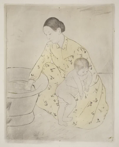 The Bath by Mary Cassatt, print, 1890-1891