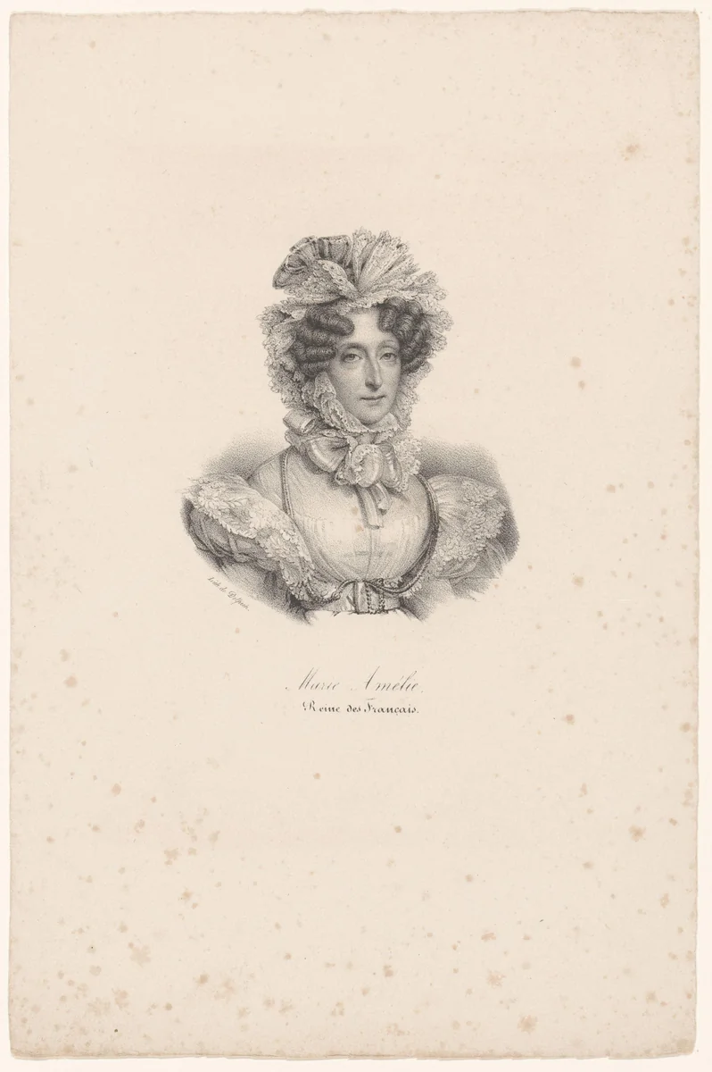 Portret van Marie Amélie van Bourbon-Sicilië by anonymous, print, 1818-1842