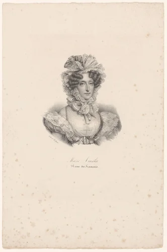 Portret van Marie Amélie van Bourbon-Sicilië by anonymous, print, 1818-1842