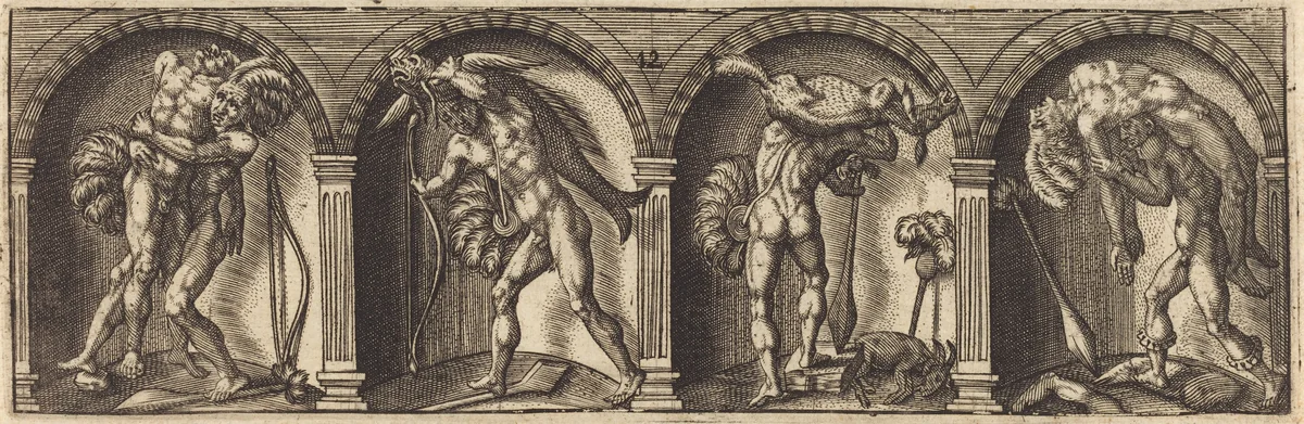 Les divers pourtraicts et figures XII by Master AD, print, 1600