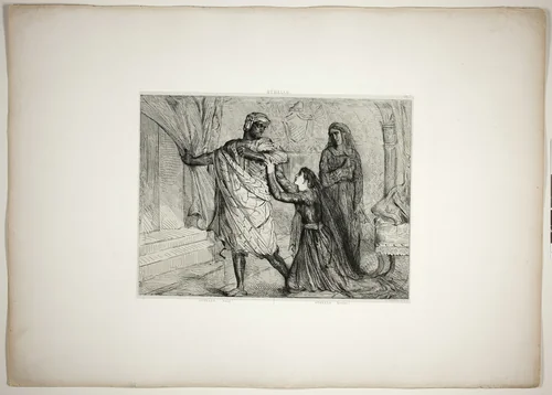 Away!, plate seven from Othello by Théodore Chassériau, print, 1844