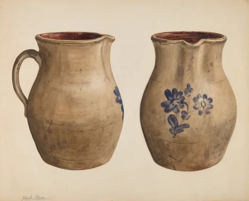 Pitcher by Yolande Delasser, index of american design, 1937