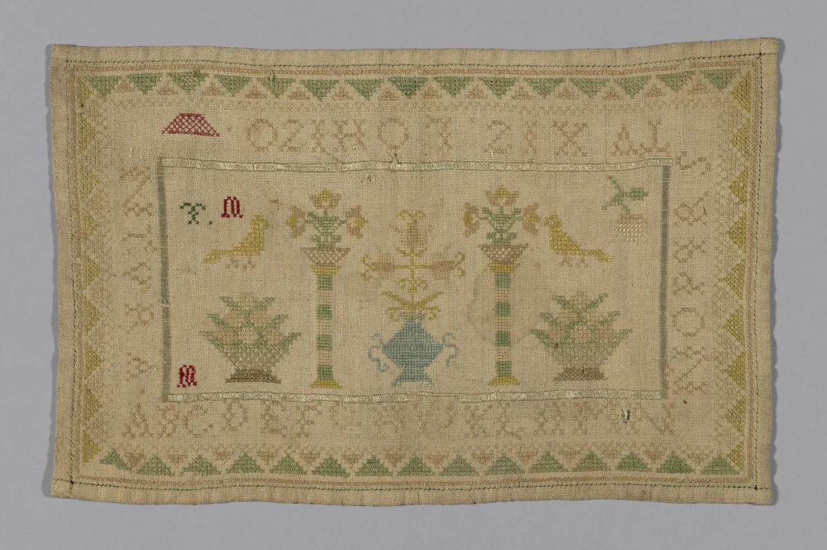Sampler by France, textile, 1775-1825