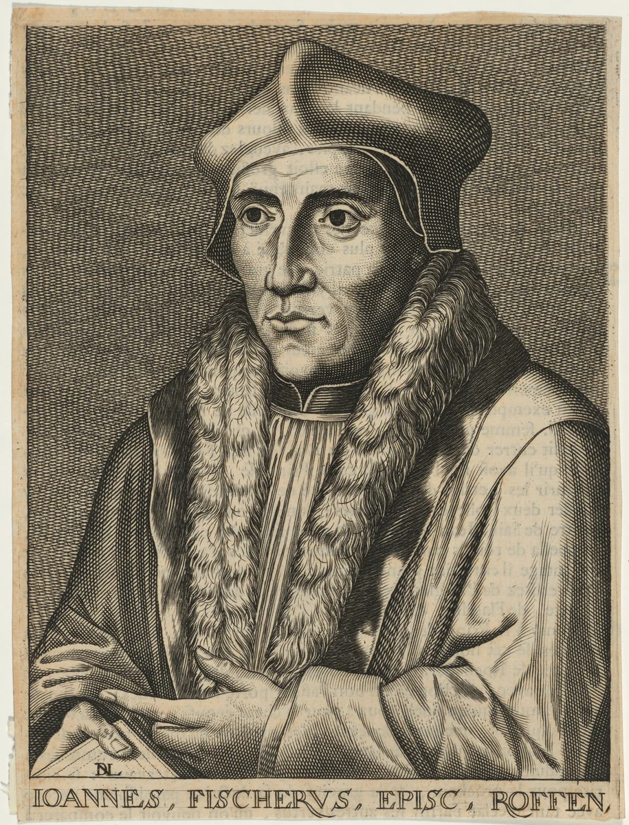 John Fisher, Bishop of Rochester by Nicolas de Larmessin IV, print, 1684-1755