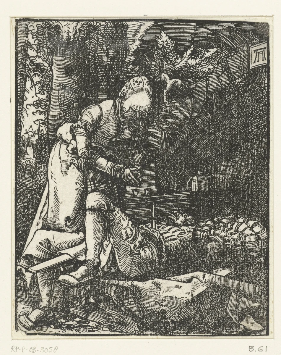 Pyramus en Thisbe by Unknown, print, 1513