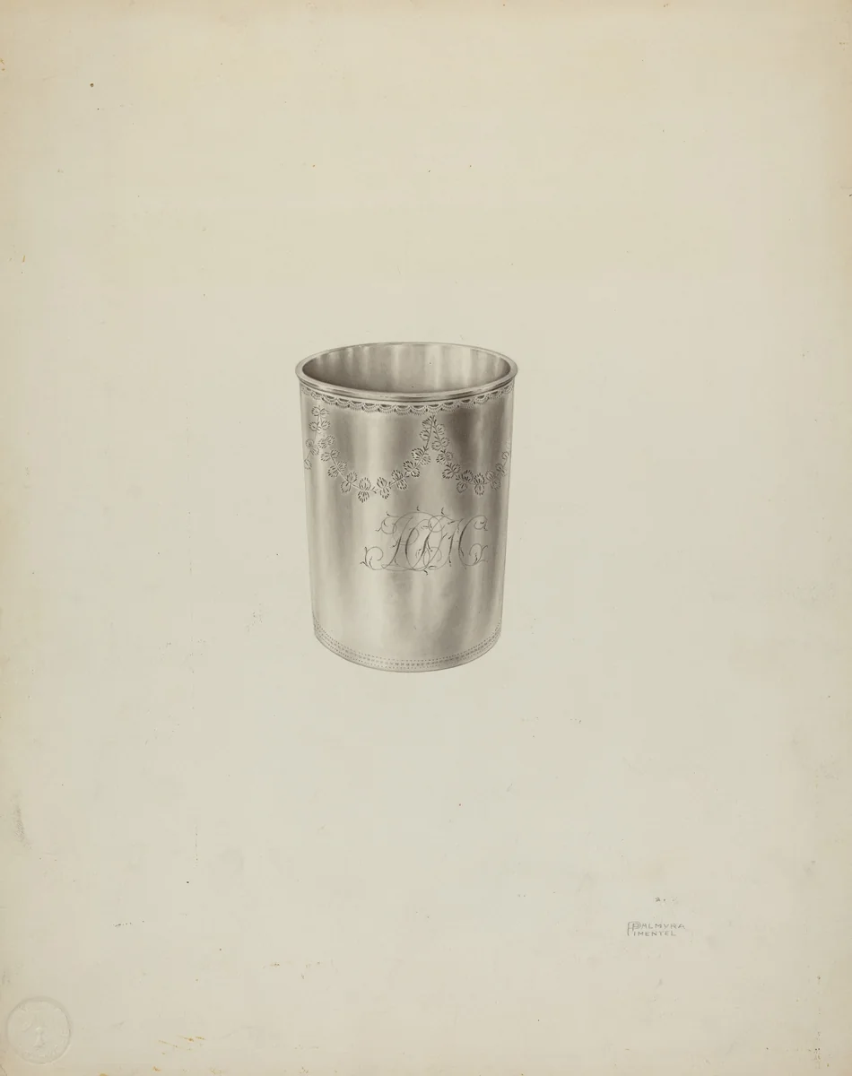 Silver Beaker by Palmyra Pimentel, index of american design, 1938