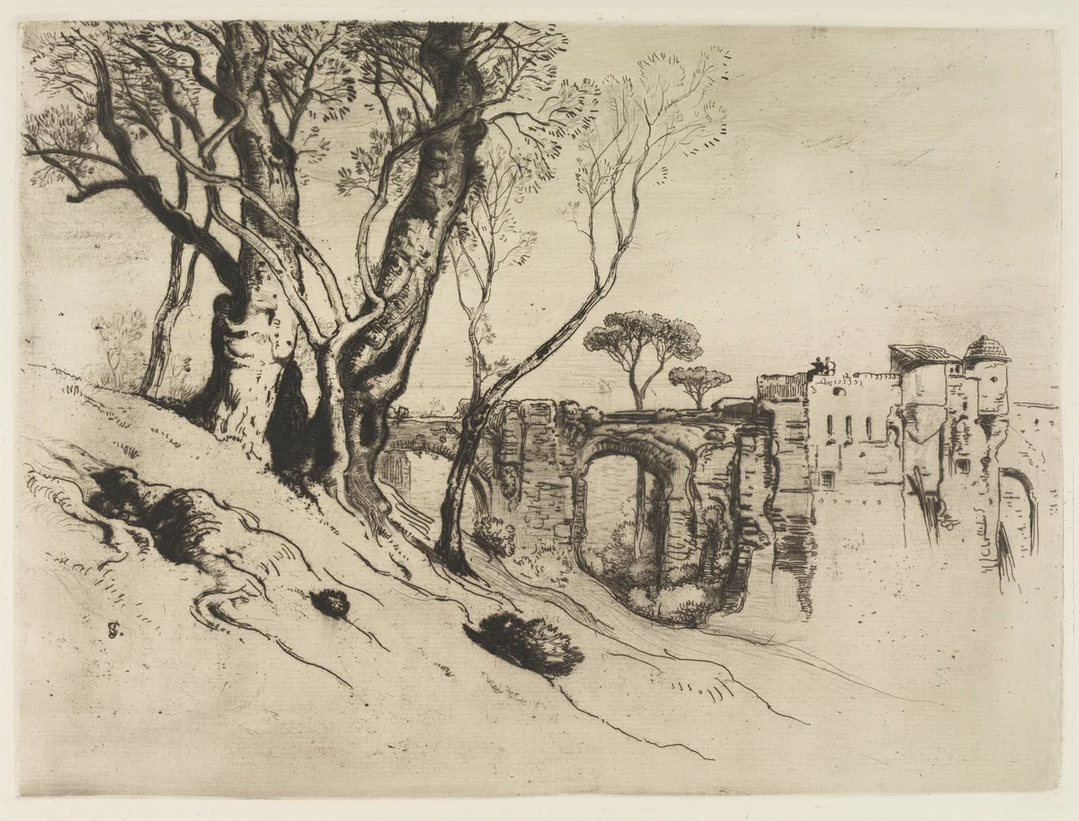 Olive Trees of the Riviera by Samuel Colman, print, 1870-1880