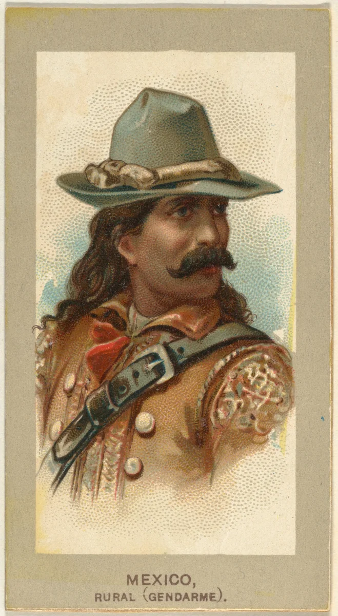 Rural Gendarme, Mexico, from the Military Uniforms series (T182) issued by Abdul Cigarettes by Abdul Cigarettes, print, 1881