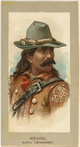 Rural Gendarme, Mexico, from the Military Uniforms series (T182) issued by Abdul Cigarettes by Abdul Cigarettes, print, 1881