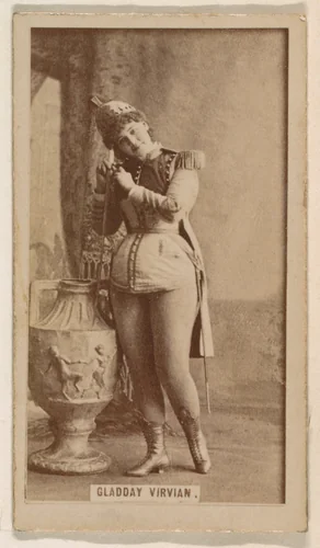 Gladday Virvian, from the Actresses series (N245) issued by Kinney Brothers to promote Sweet Caporal Cigarettes by Kinney Brothers Tobacco Company, photograph, 1890