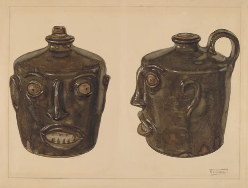 Grotesque Jug by Frank Fumagalli, index of american design, 1936