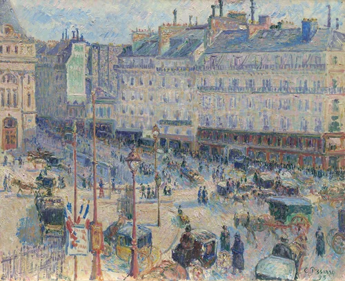 The Place du Havre, Paris by Camille Pissarro, painting, 1893